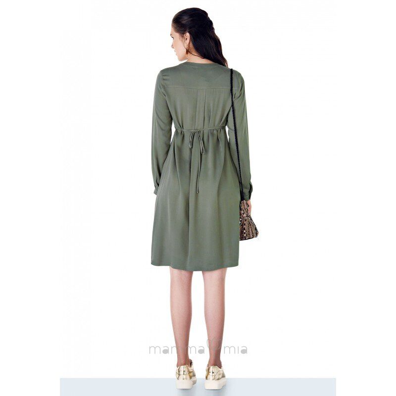 Ebru maternity 4447EB Платье для беременных серо-зеленый