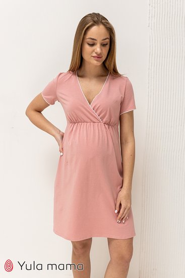 NW-1.4.11 Ночная сорочка для беременных Alisa темно-розовый