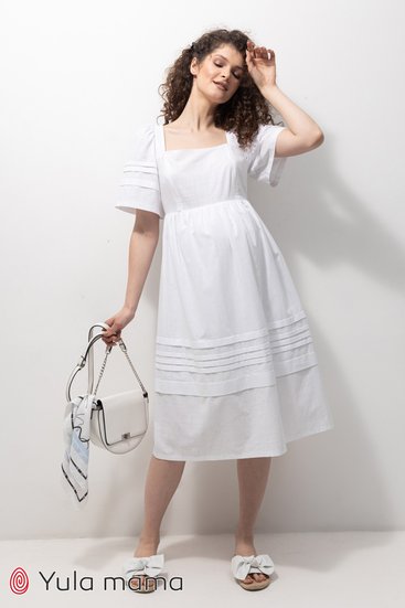 Julla-mama DR-22.143 Платье для беременных Aurora Белый
