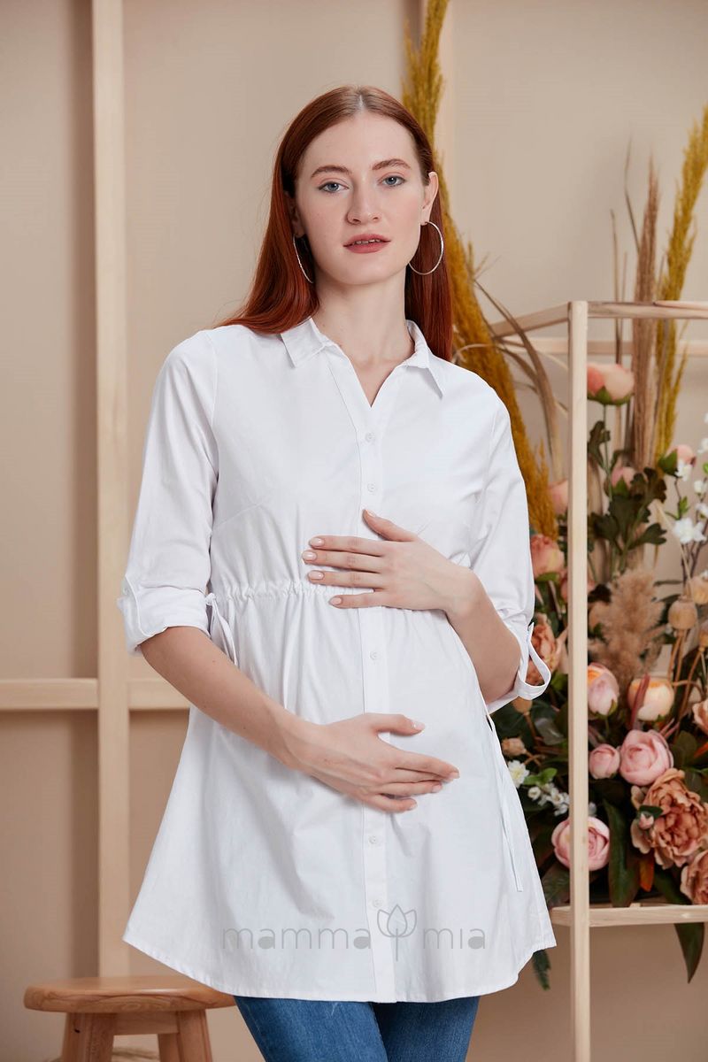 GS 7208GS Рубашка для беременных Белый