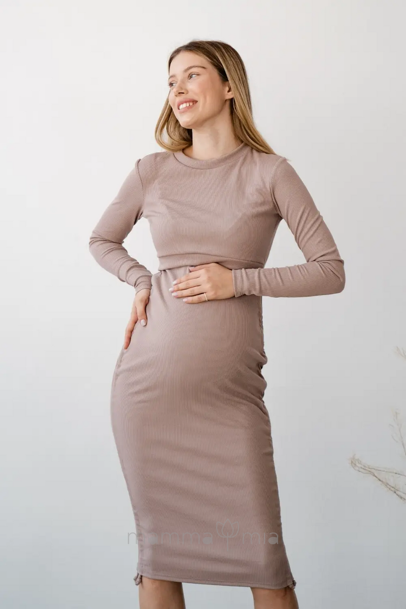 To BE 4288138 Платье для беременных Бежевый