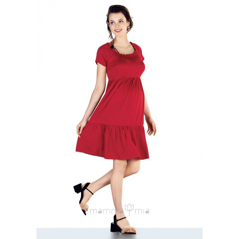 Ebru maternity 4224EB Платье для беременных Кирпичный