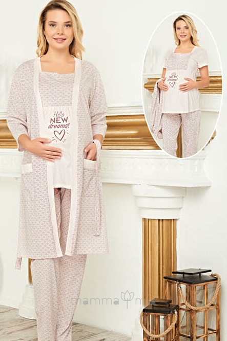 COTPARK 16079CP Комплект пижама кормление+халат