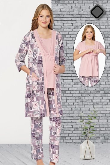 COTPARK 16160CP Set pijama+capot pentru perioada de sarcina si alaptare