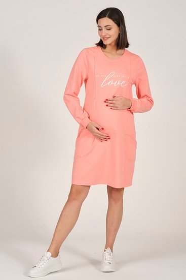 Busa 7361BS Платье для беременных коралловый