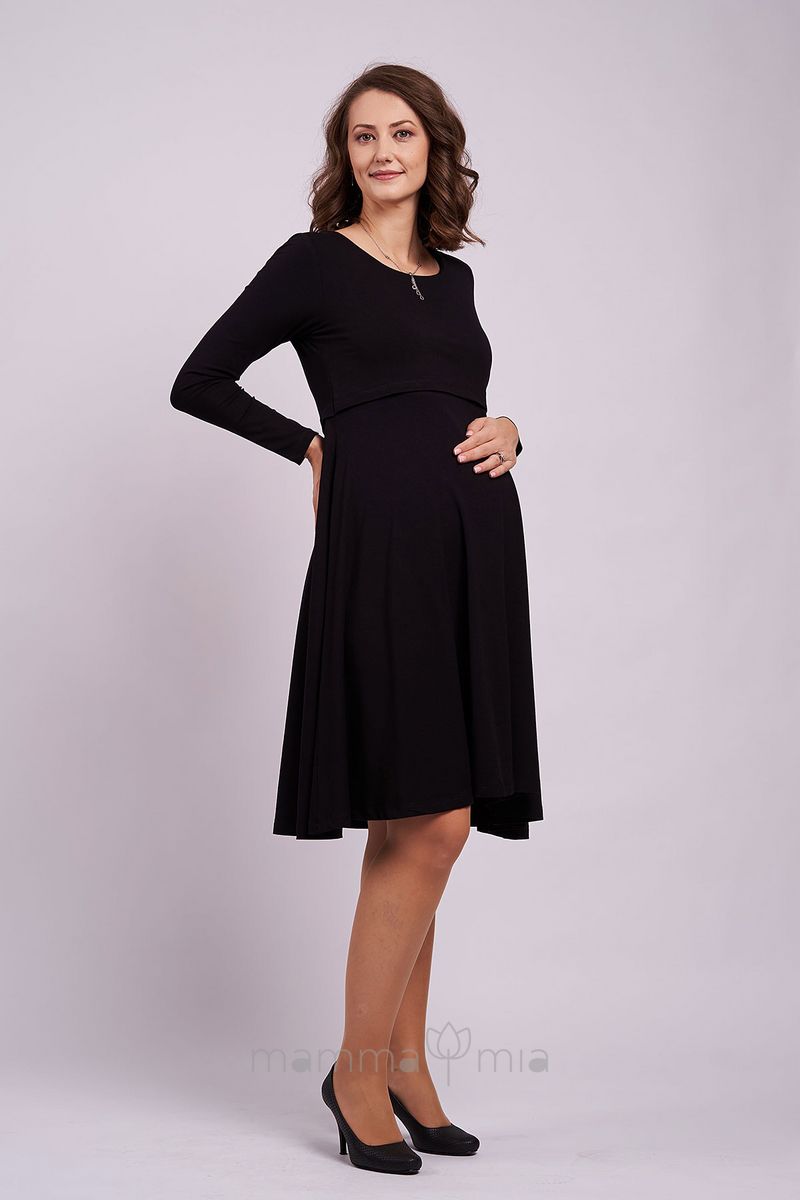 ML 1002ML Платье для беременных и кормящих Черный