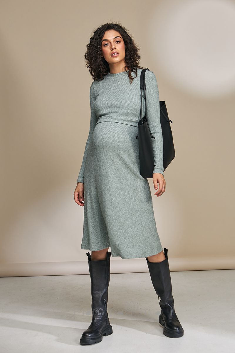 Julla-mama DR-33.022 Платье для беременных Annie оливковый