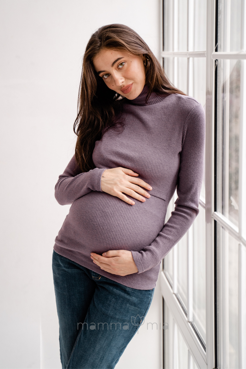 TO BE 4279051 Bluza tricotată pentru gravide лавандовый