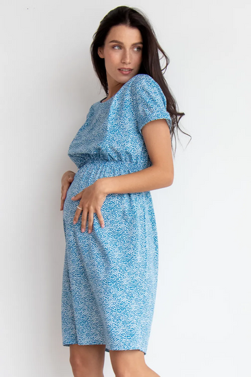 To BE 3178760 Платье для беременных принт голубой