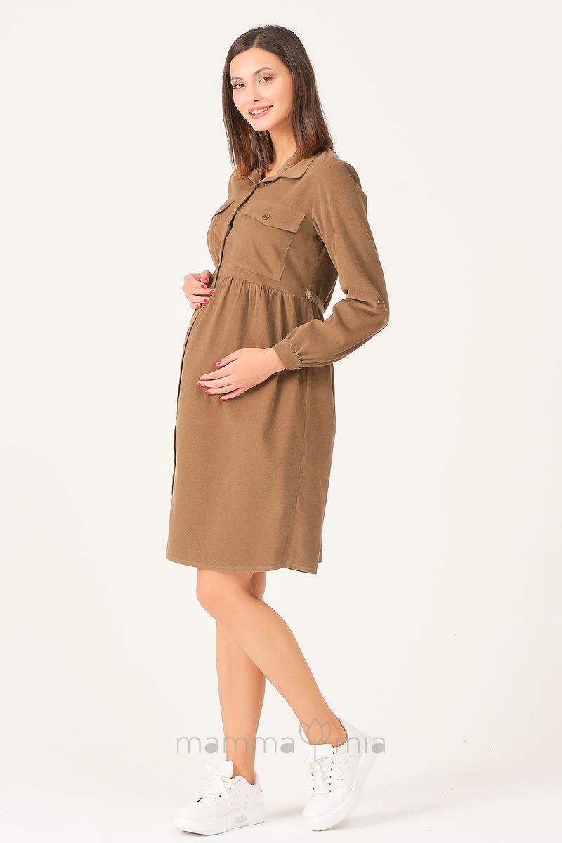 Busa 7382BS Платье для беременных мокко