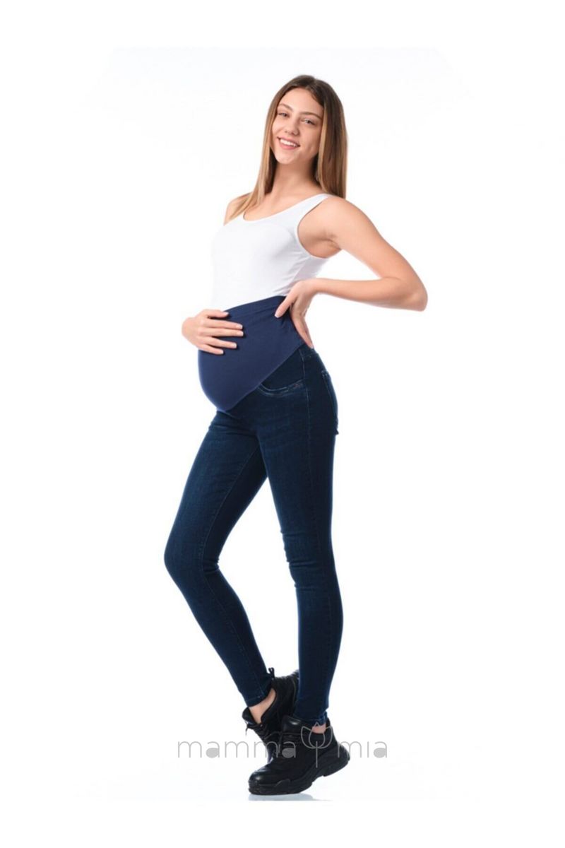 Busa 9037/39BS Брюки джинсовые для беременных темно синий