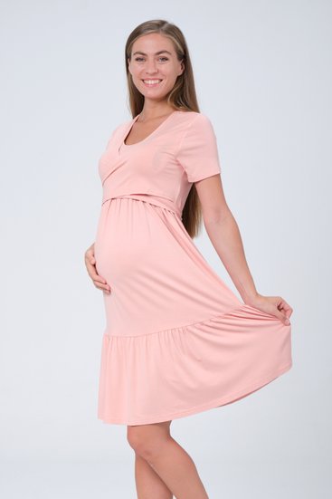 Busa 7435BS Платье для беременных пудра