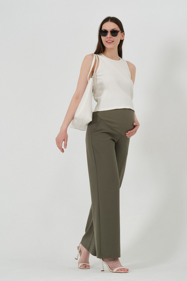 Busa 7486/40BS Pantaloni pentru gravide, Khaki Kaki
