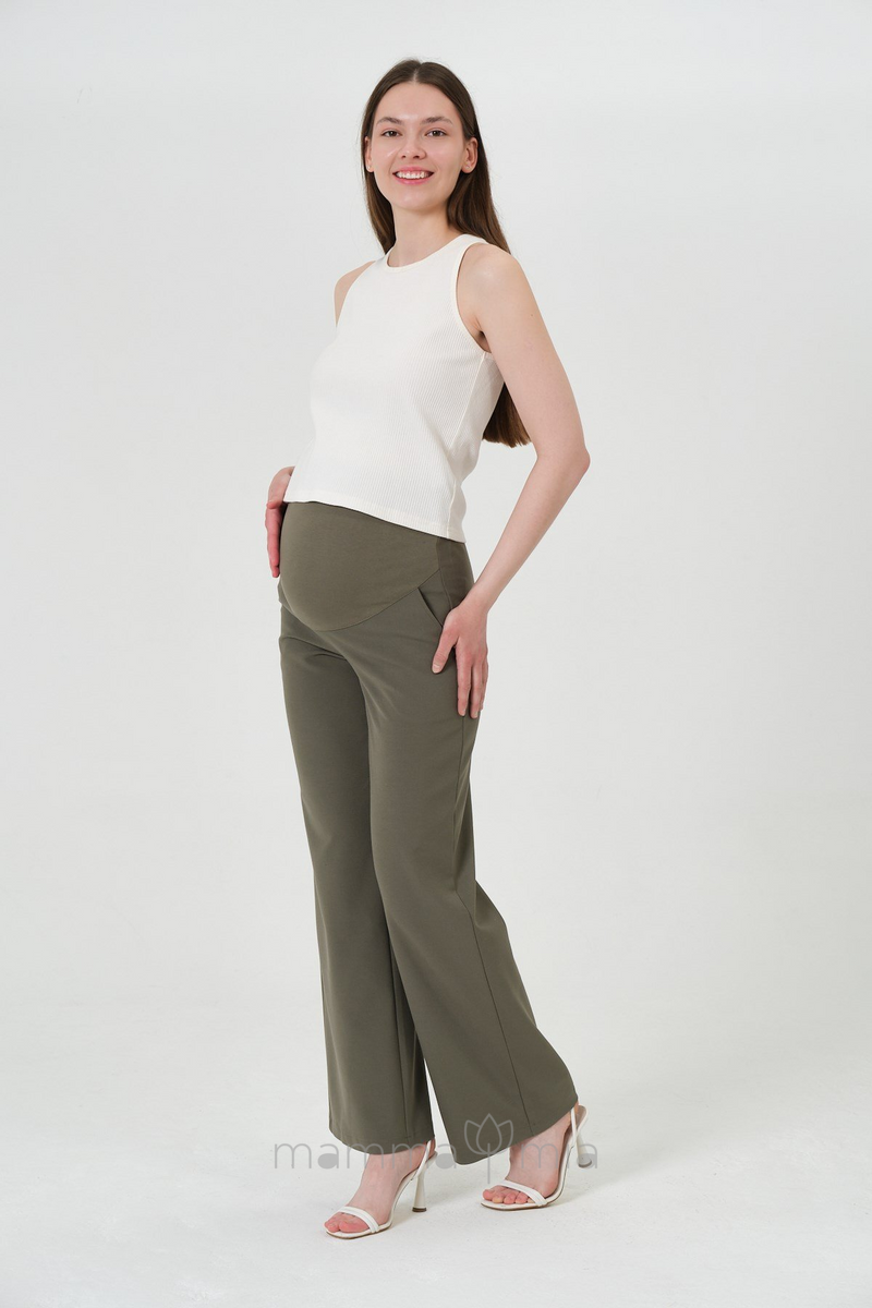 Busa 7486/40BS Pantaloni pentru gravide, Khaki Kaki