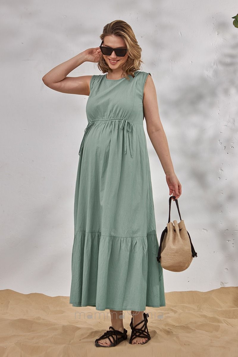 Julla-mama DR-24.042 Rochie pentru gravide Noemie Фисташковый