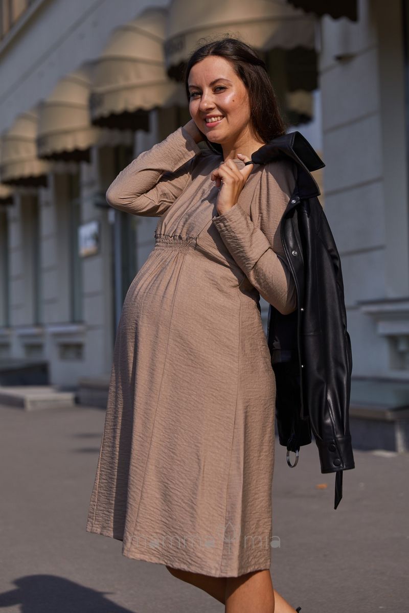 Lullababe Платье для беременных и кормящих Corfu Бежевый
