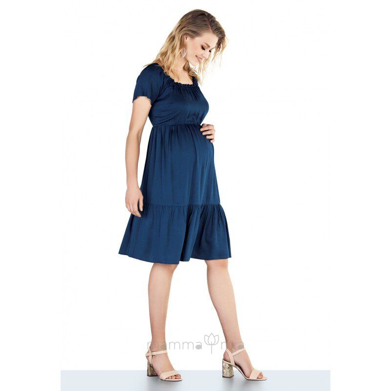Ebru maternity 4224 Rochie EBRU Albastru inchis