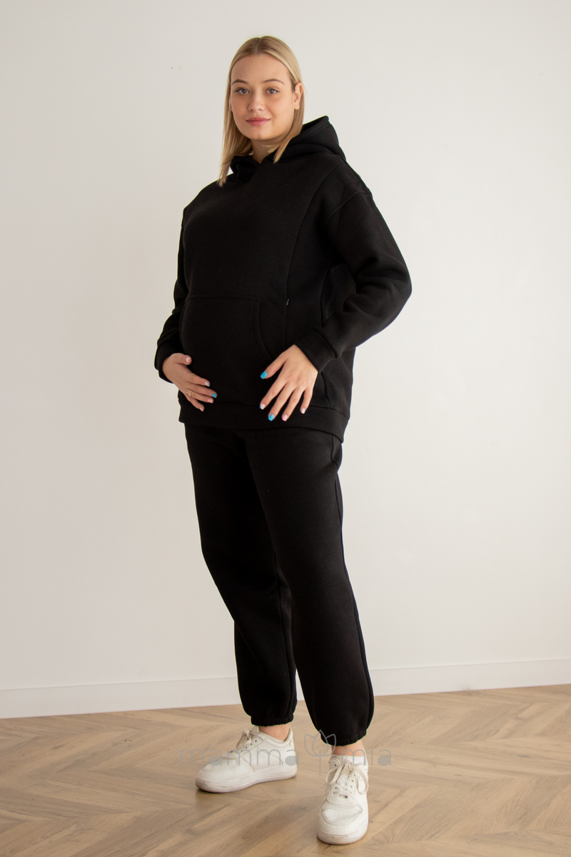 To BE 4464115-4 Спортивный костюм для беременных утепленный Черный