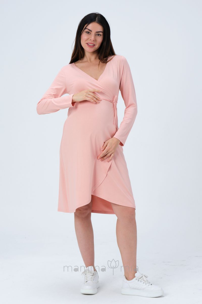 Busa 7436BS Платье для беременных пудра