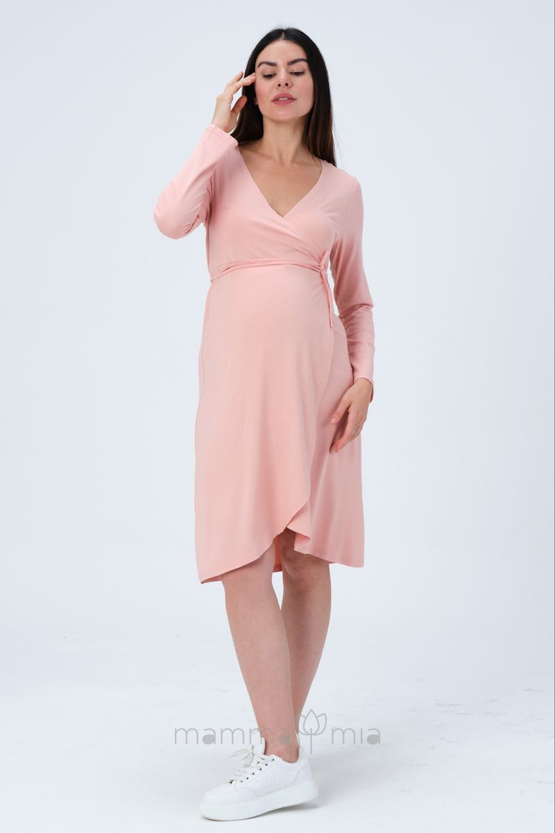 Busa 7436BS Платье для беременных пудра