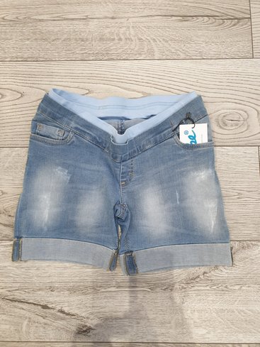 To BE 3017723-11 Шорты джинсовые для беременных голубой варка 1